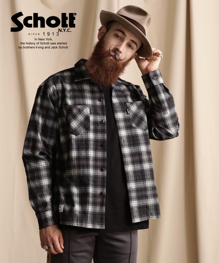 楽天市場】☆SALE |Schott/ショット 公式通販 |LS OMBRE NEL SHIRT