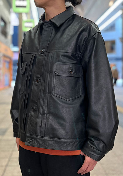 楽天市場】Nasngwam ナスングワム | ATAVISM LEATHER JACKET [BLACK
