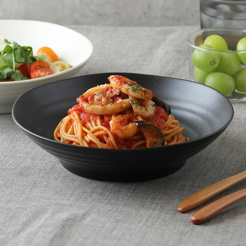 楽天市場】送料無料 パスタ・カレー皿 5枚セット 黒マット EAST