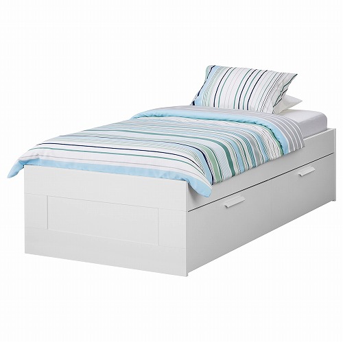 楽天市場】[IKEA/イケア/通販]BRIMNES ブリムネス ベッドフレーム 収納
