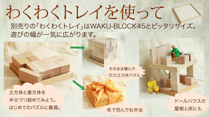楽天市場】WAKU-BLOCK45 HG1 【予約・納期は数カ月】 童具館 積み木