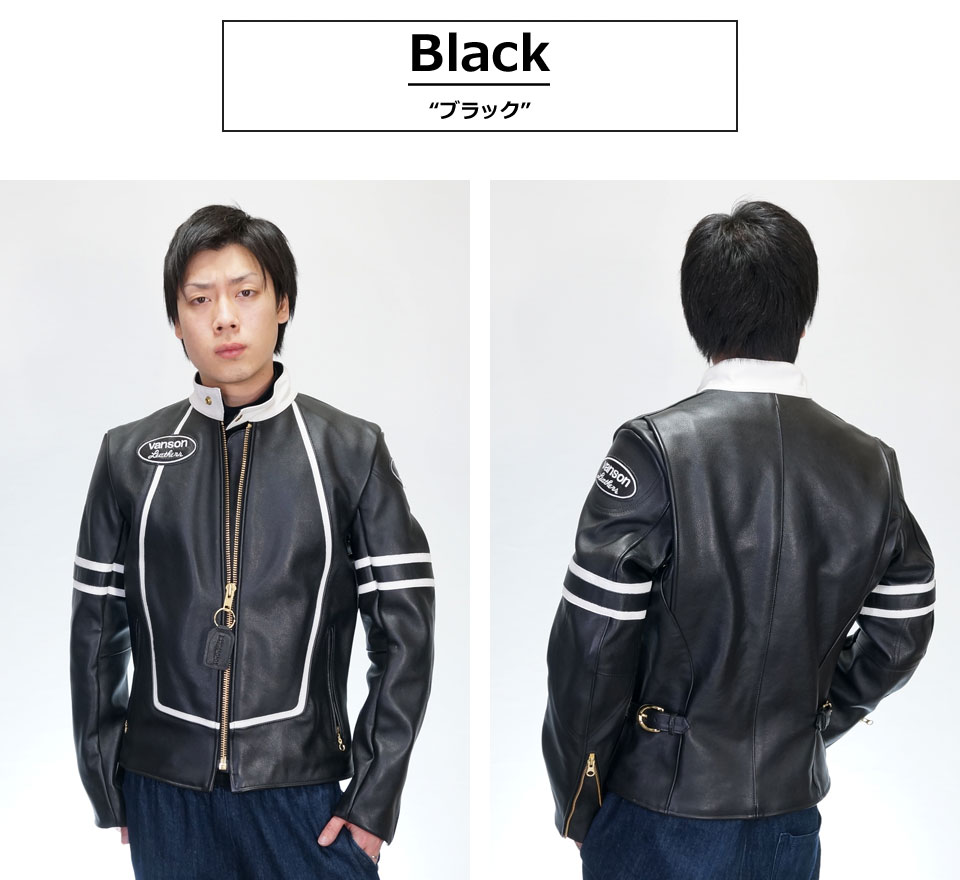 jiro様VANSON RJV シングル ライダース ジャケット USA製 40 VANSON