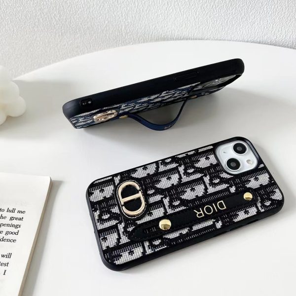 Dior Phone Case iPhone 13 11 12 14 15 Pro Max Plus Hand Strap
