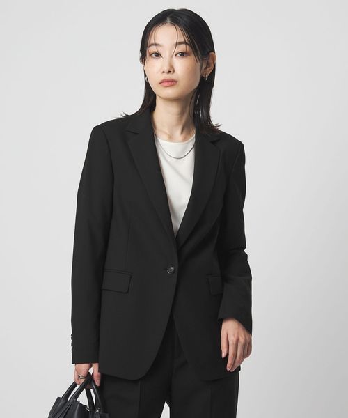 size SHORTあり］カチリラ シングル テーラード ジャケット ブラック