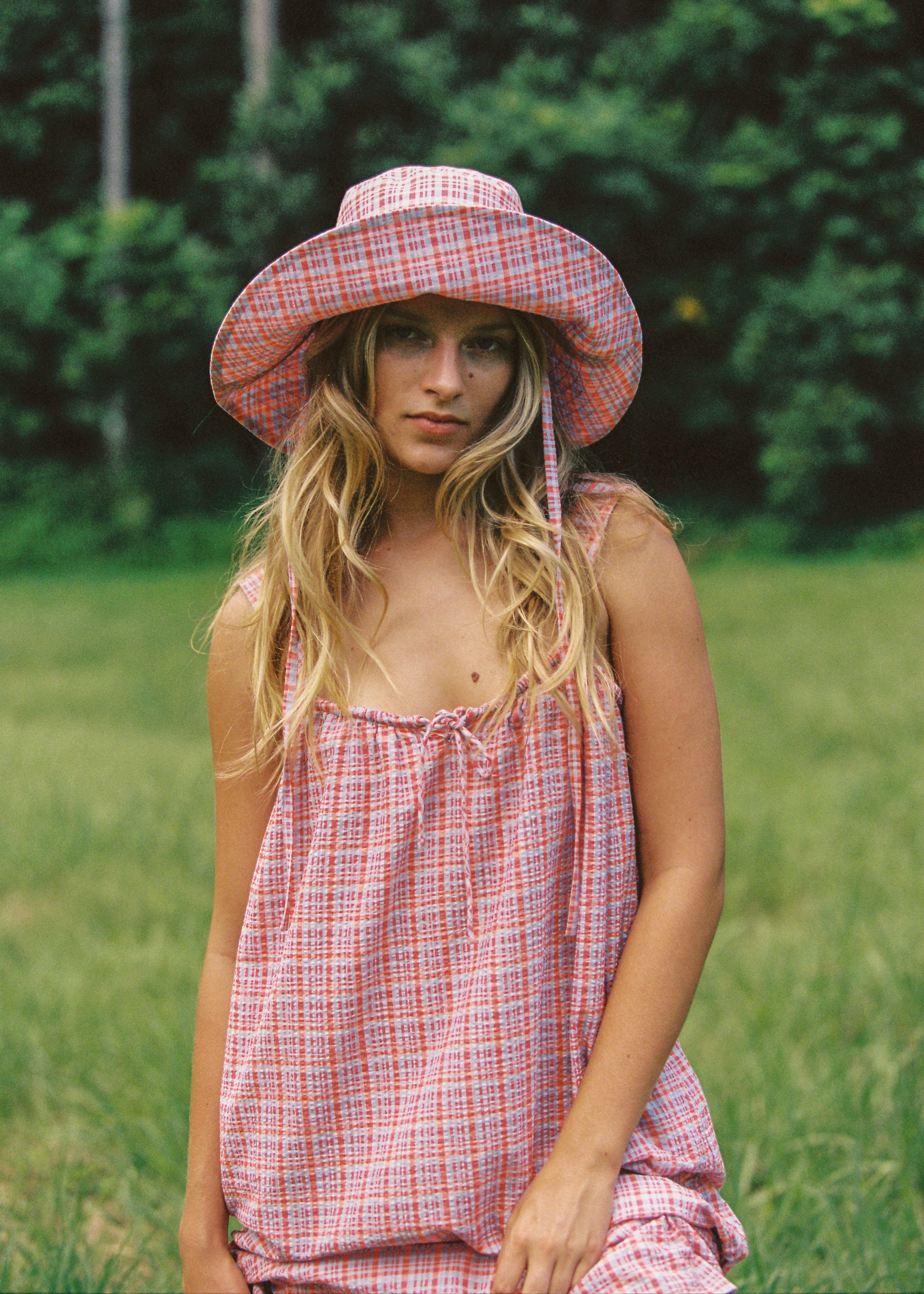 Picnic Check Sunhat - JUNI