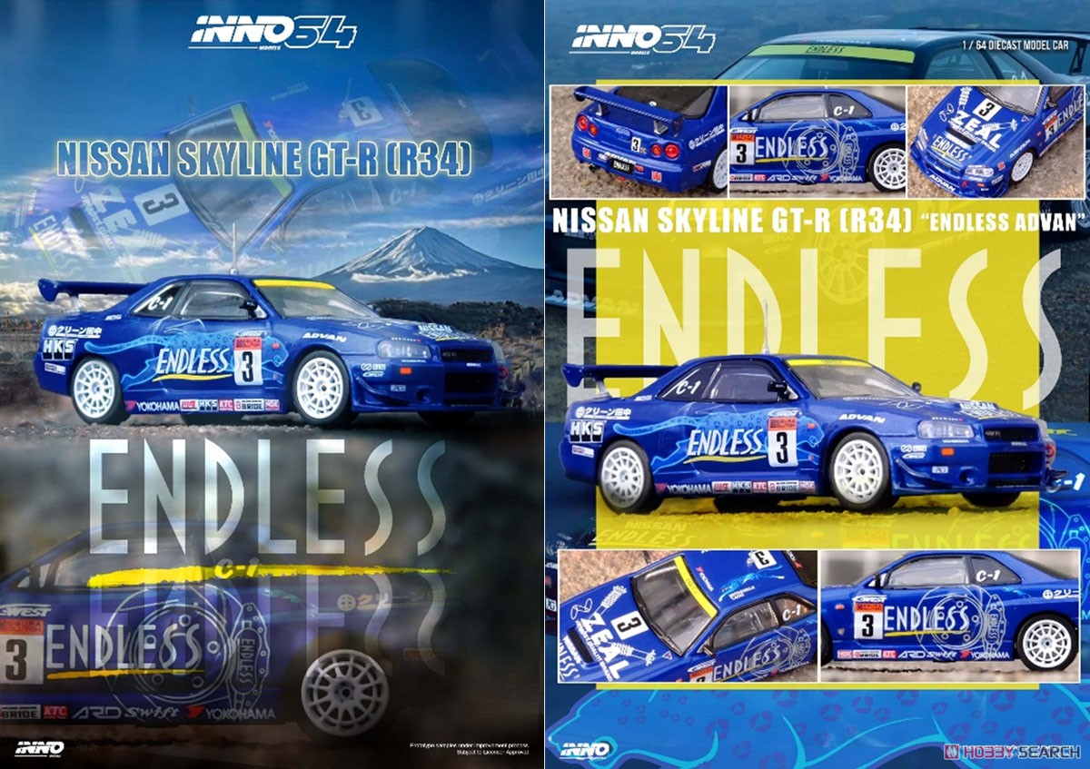 NISSAN スカイライン GT-R (R34) #3 `ENDLESS ADVAN` スーパー耐久
