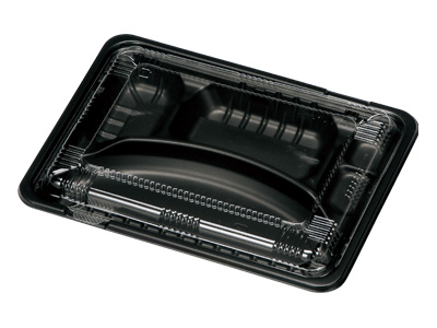 CTガチ弁IK23-17U BK（フタセット） | プラスチック製の弁当容器 | お