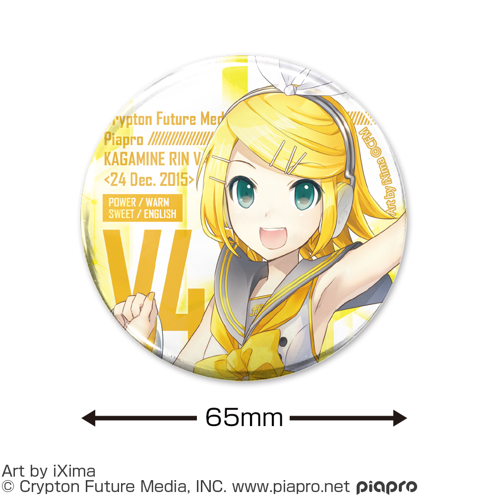 鏡音リン V4X 65mm缶バッジ [鏡音リン・レン V4X] | キャラクター公式