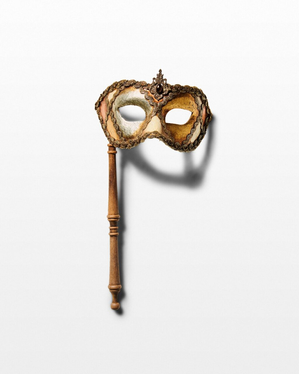 AC029 Verdi Handheld Masquerade Mask Prop Rental - ACME Brooklyn