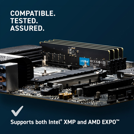 Crucial 16GB DDR5 5600MHz CL46 UDIMM Desktop Memory Module