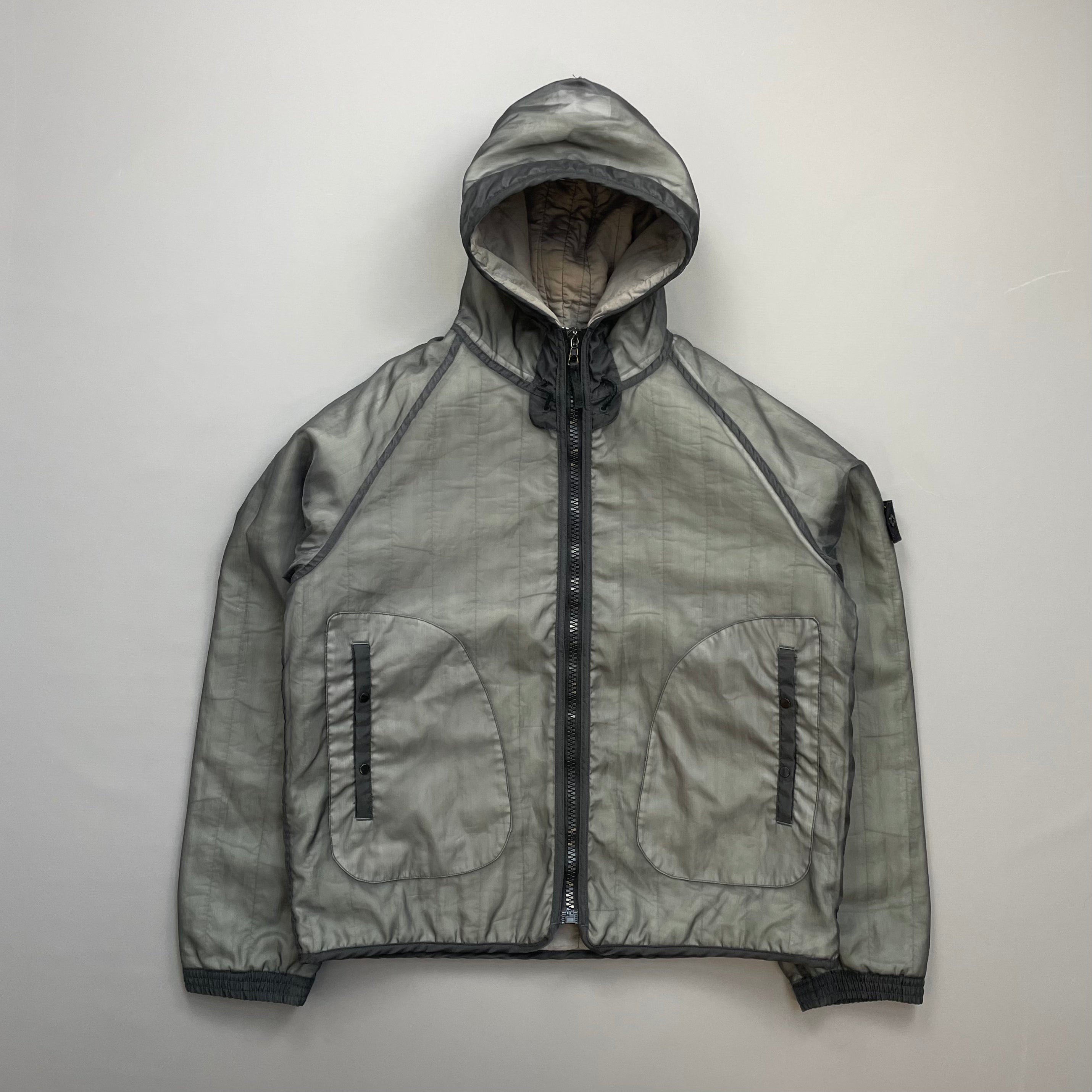 Stone Island Grey AW03 Nylon Monofilament Hooded Jacket – ajpg_shop