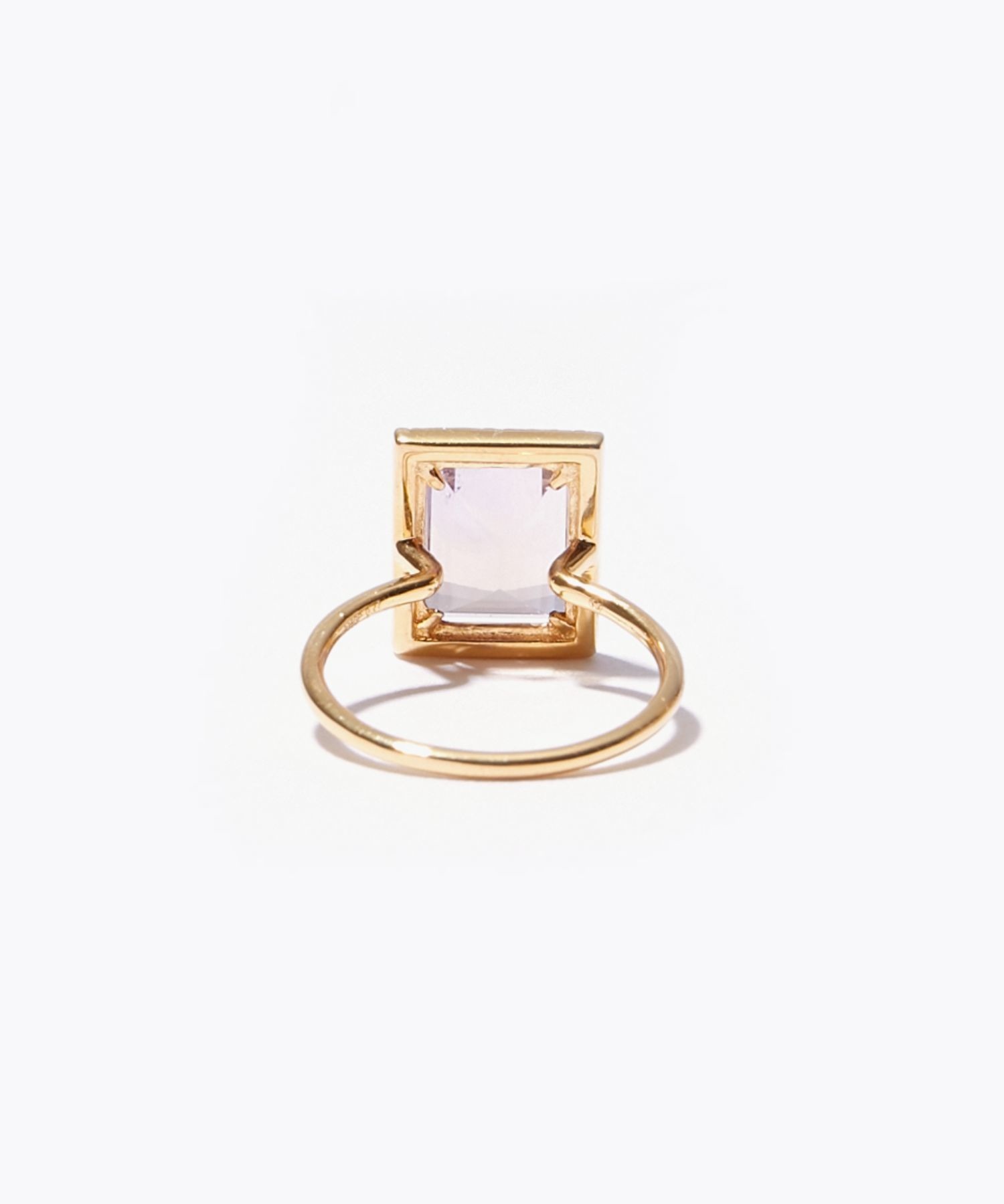 elafonisi] rectangle ametrine pave diamonds ring｜ARTIDA OUD（アル