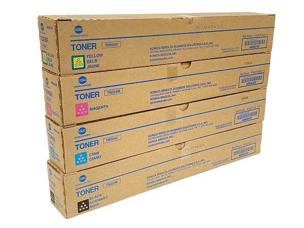 Konica Minolta TN324 (TN-324) Complete Toner Cartridge Set | GM