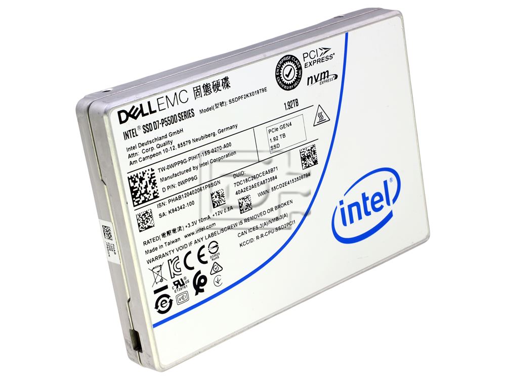 Dell WPP9G Intel SSDPF2KX019T9E 1.92TB 2.5