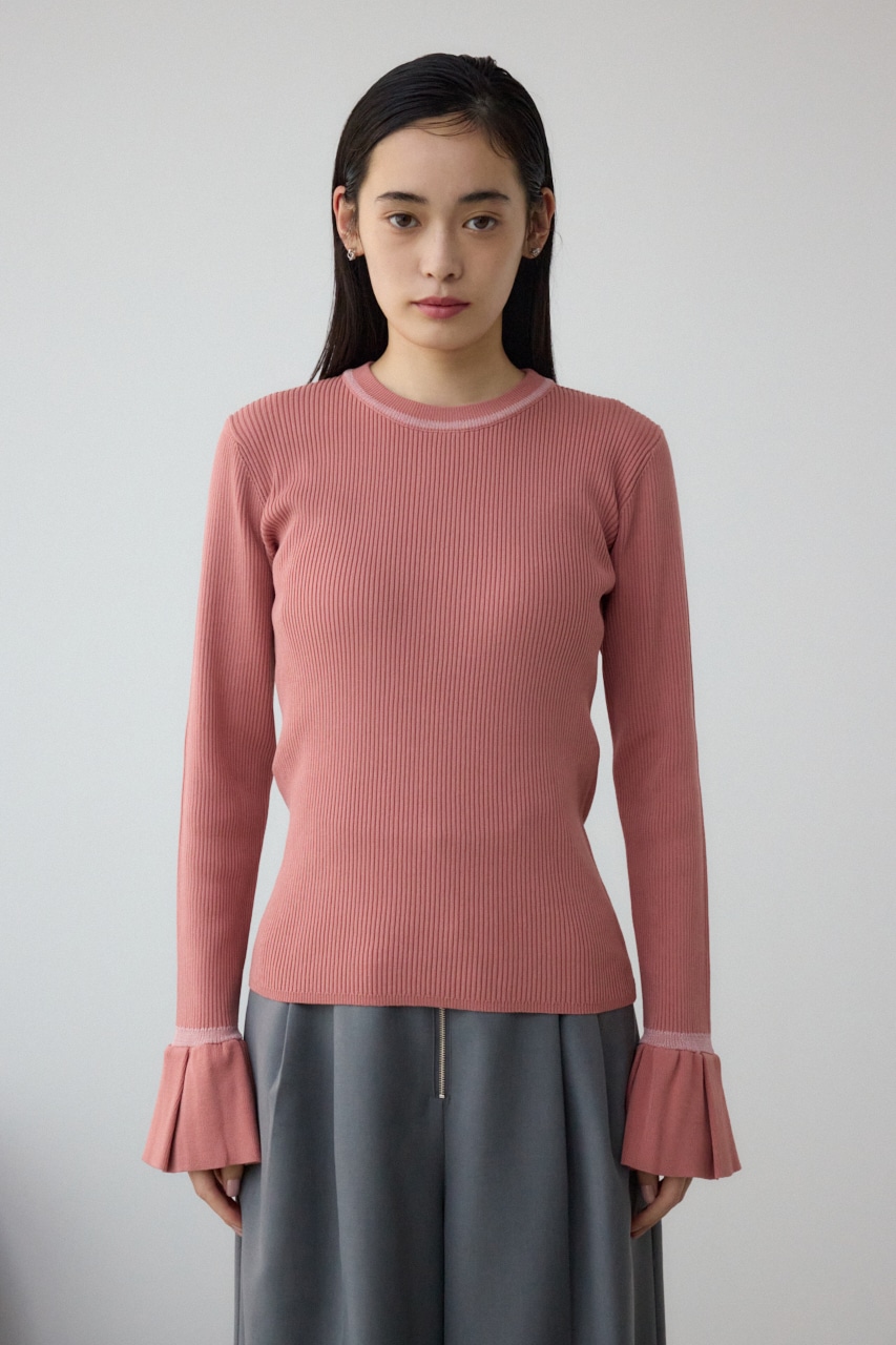 AZUL BY MOUSSY | シアーコンビフレアスリーブニット (ニット ) |SHEL