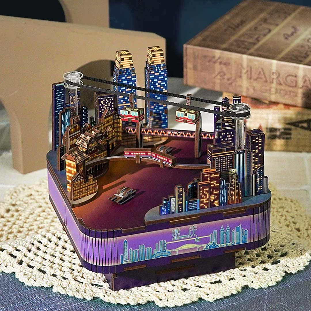 Chongqing Times 3D Wooden Puzzle Music Box – Fifijoy