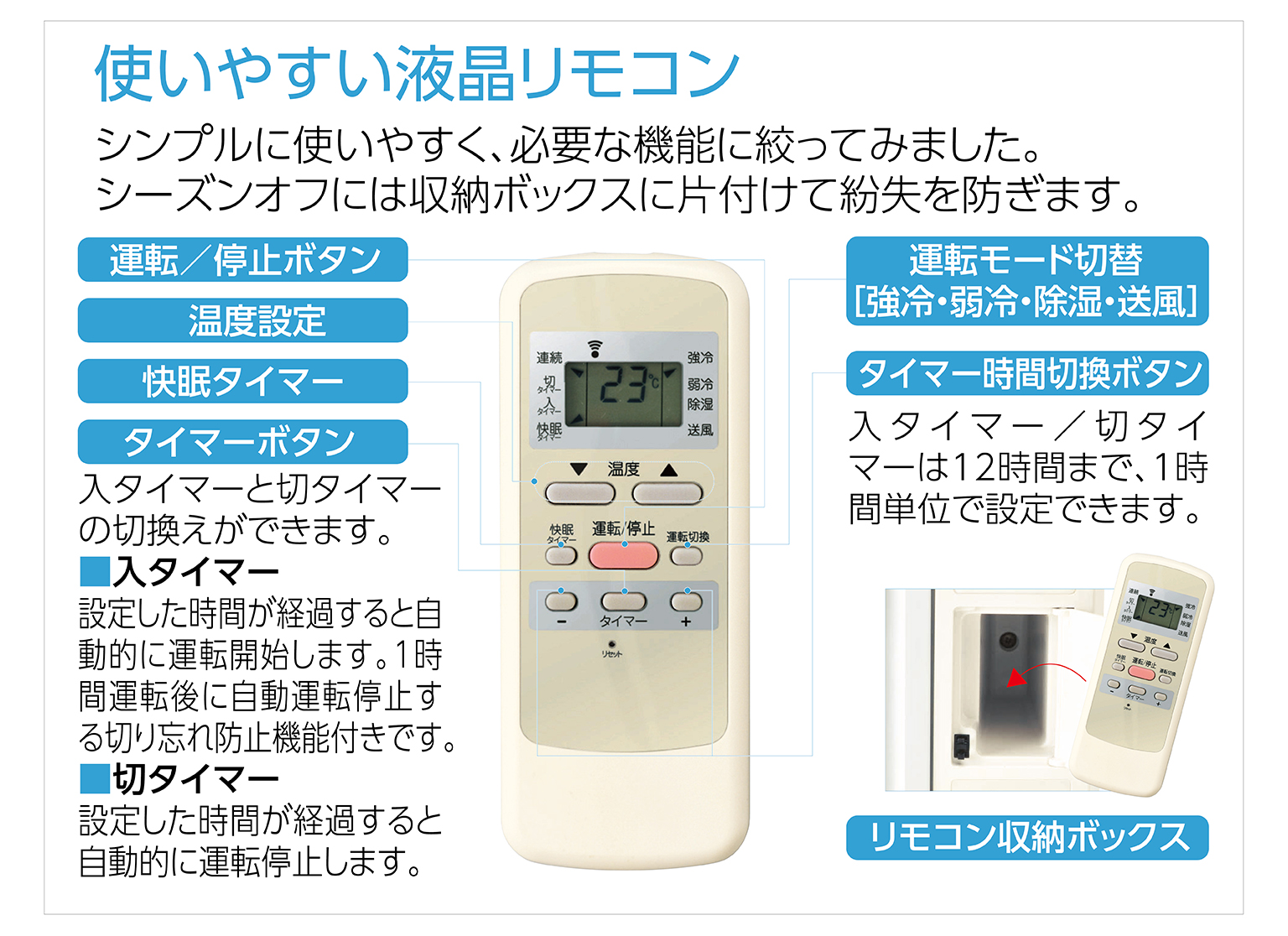 ルームエアコン（冷房除湿専用） KAW-1942/W｜窓用エアコン｜シーズン