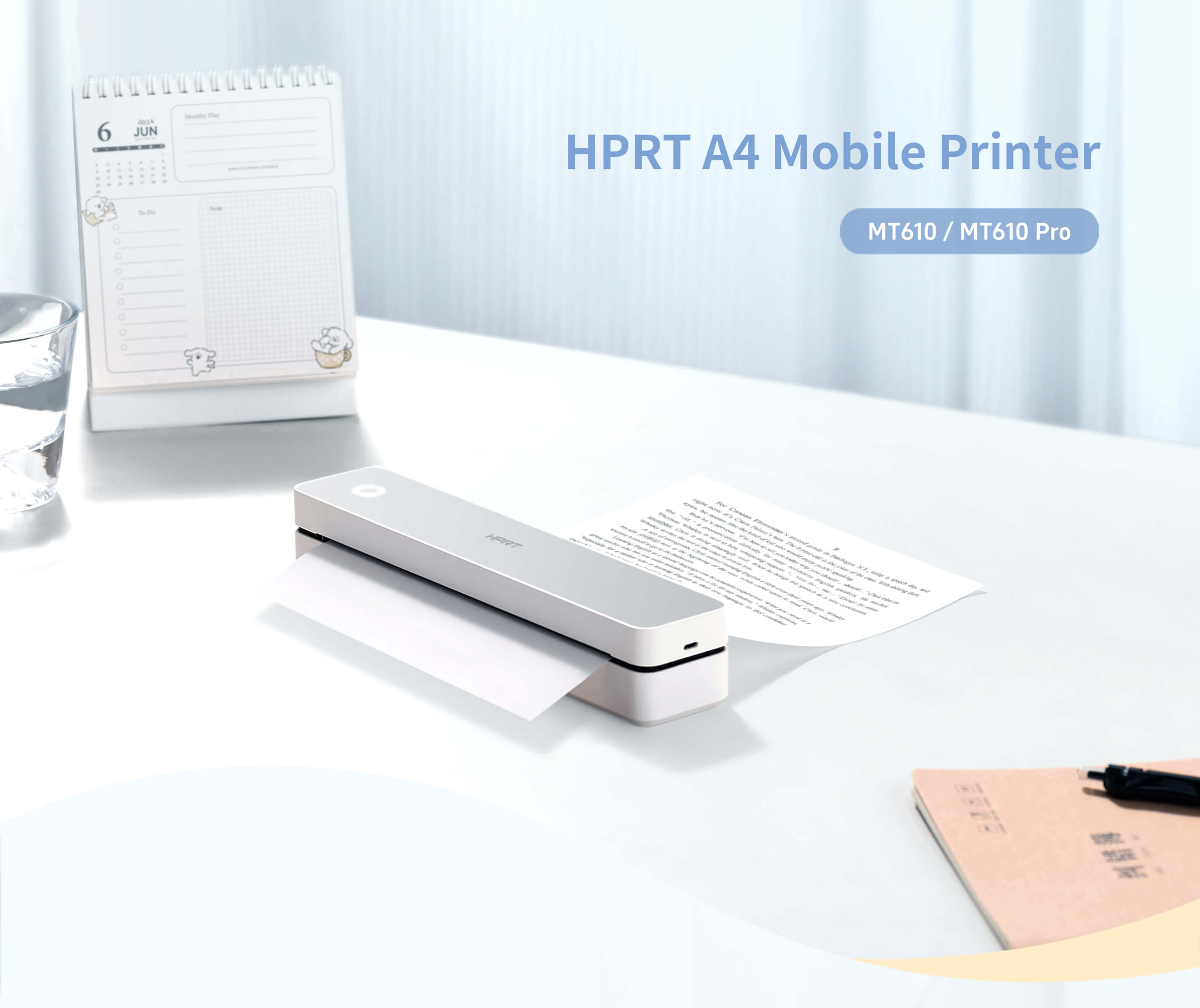 Mini A4 Printer - HPRT MT610/MT610 Pro, Portable Bluetooth A4/A5