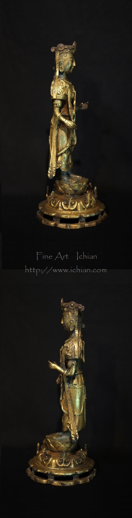 金銅観音菩薩立像 新羅仏 伊丹潤 コレクション :: ichian