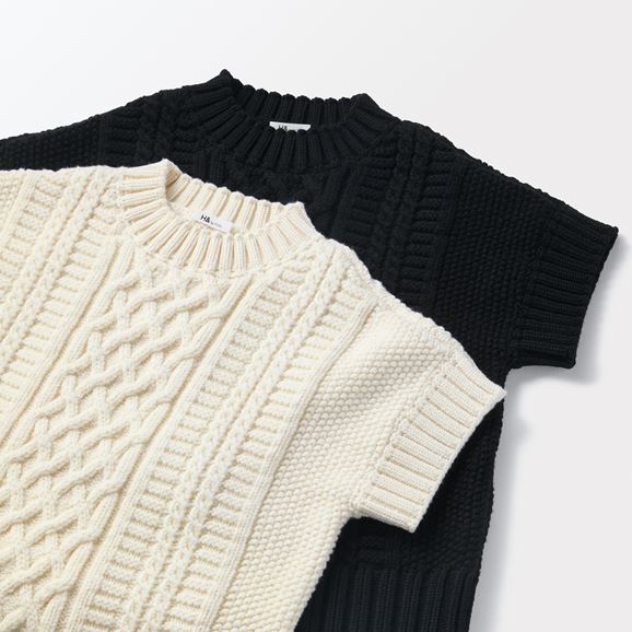 H& by POOL Cable Vest Off White｜トップス｜IDEE SHOP Online