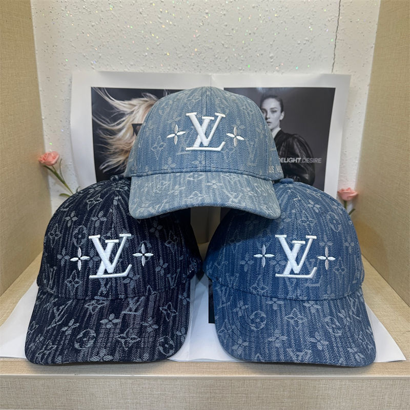 ブランドlvキャップ デニム UVカット uv メンズ レディース 春夏 深め
