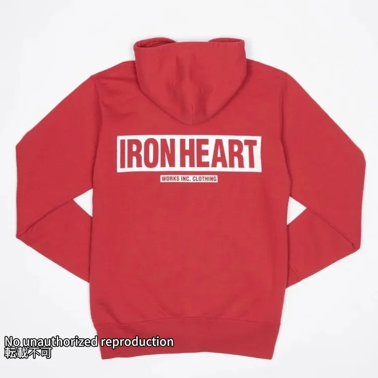 ヘビージップアップパーカー（IRONHEARTロゴ）／レッド – IRON HEART
