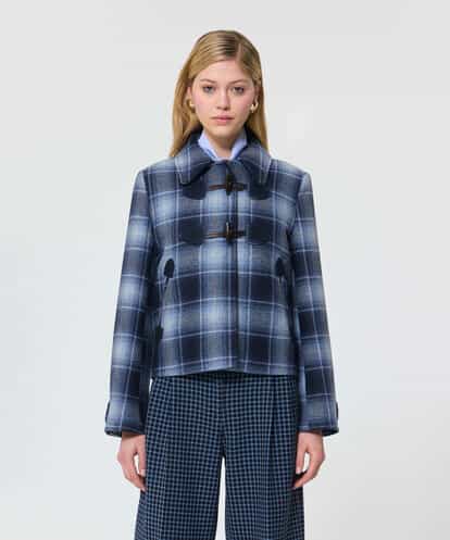ファンシーチェックショートダッフルコート(ダッフルコート) | TARA
