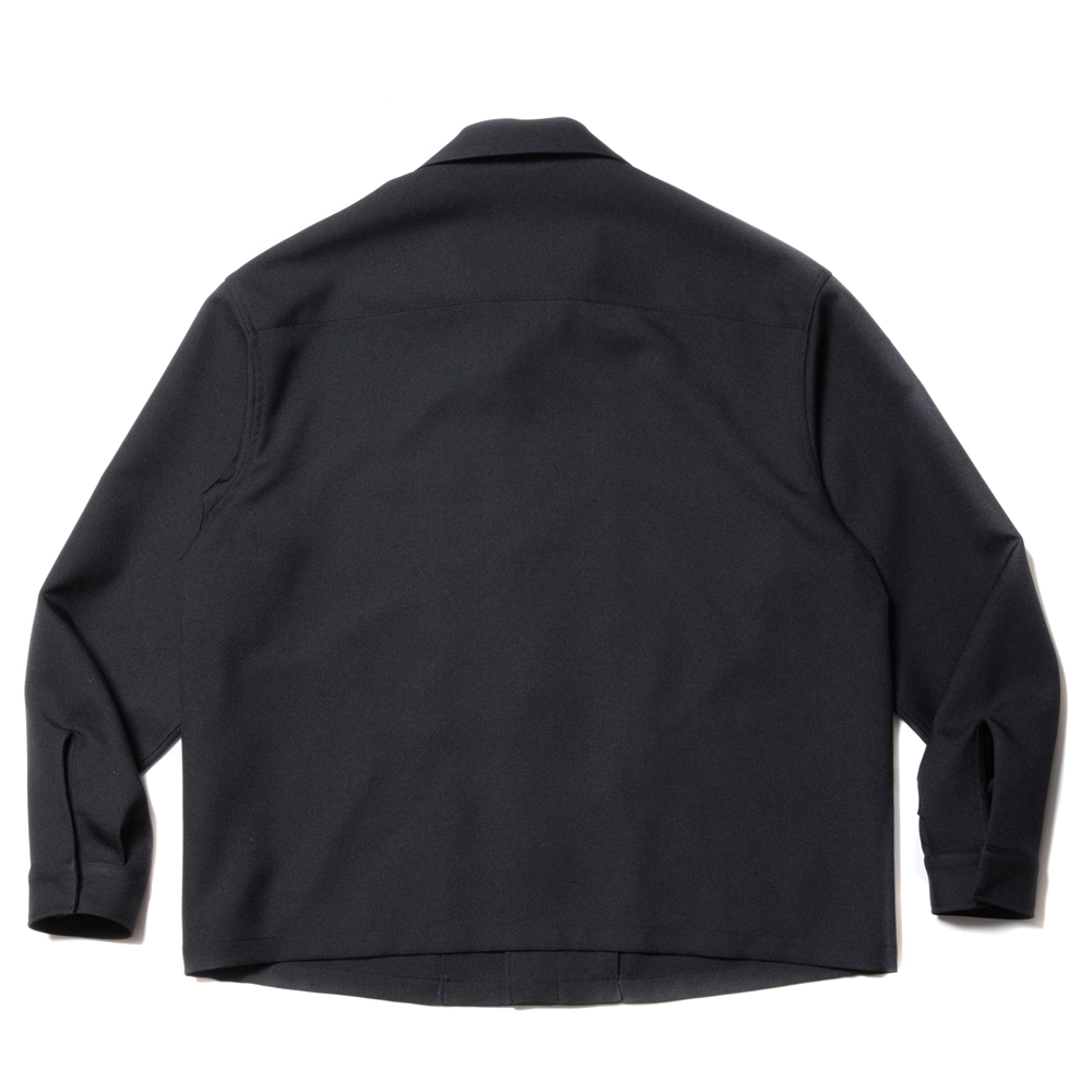 COOTIE PRODUCTIONS/Polyester Twill Fly Front L/S Shirt（Black