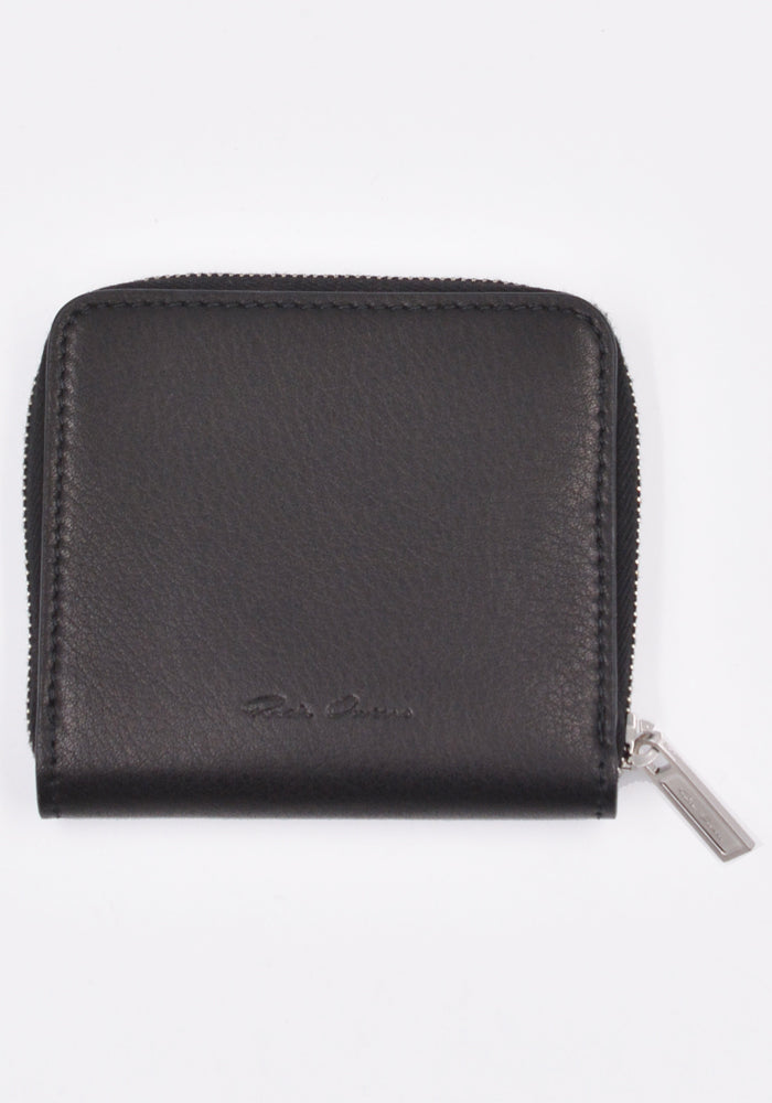 RICK OWENS RA01C0216 ZIPPED WALLET BLACK SS23 | DOSHABURI Online