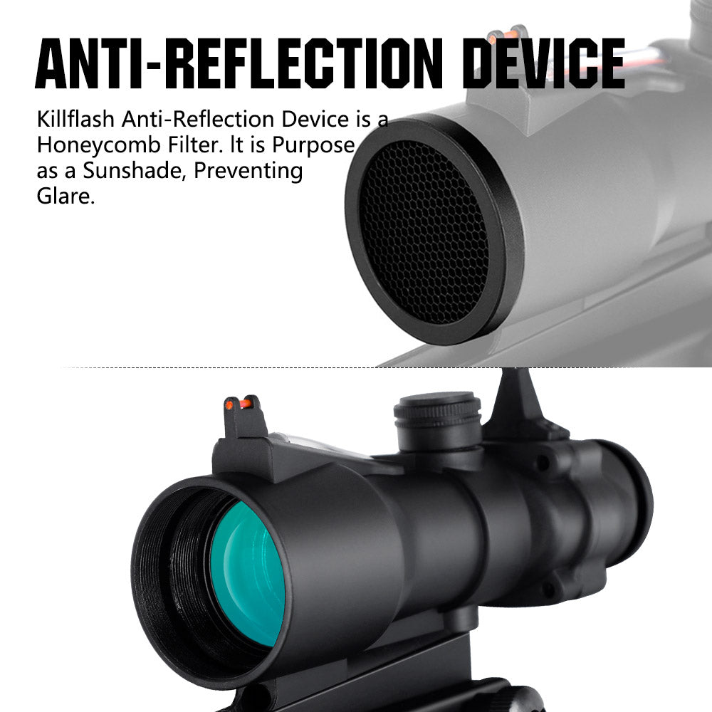 ohhunt® 4X32 プリズム スコープ レッド オプティック ファイバー