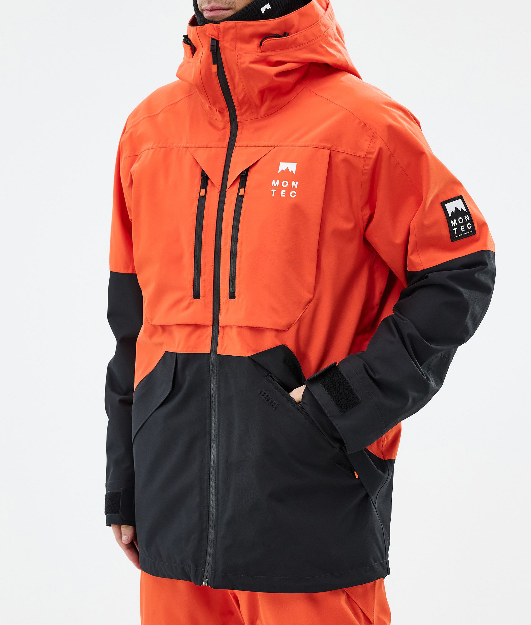 Montec Arch Snowboard Jacket Men Orange/Black | Montecwear.com
