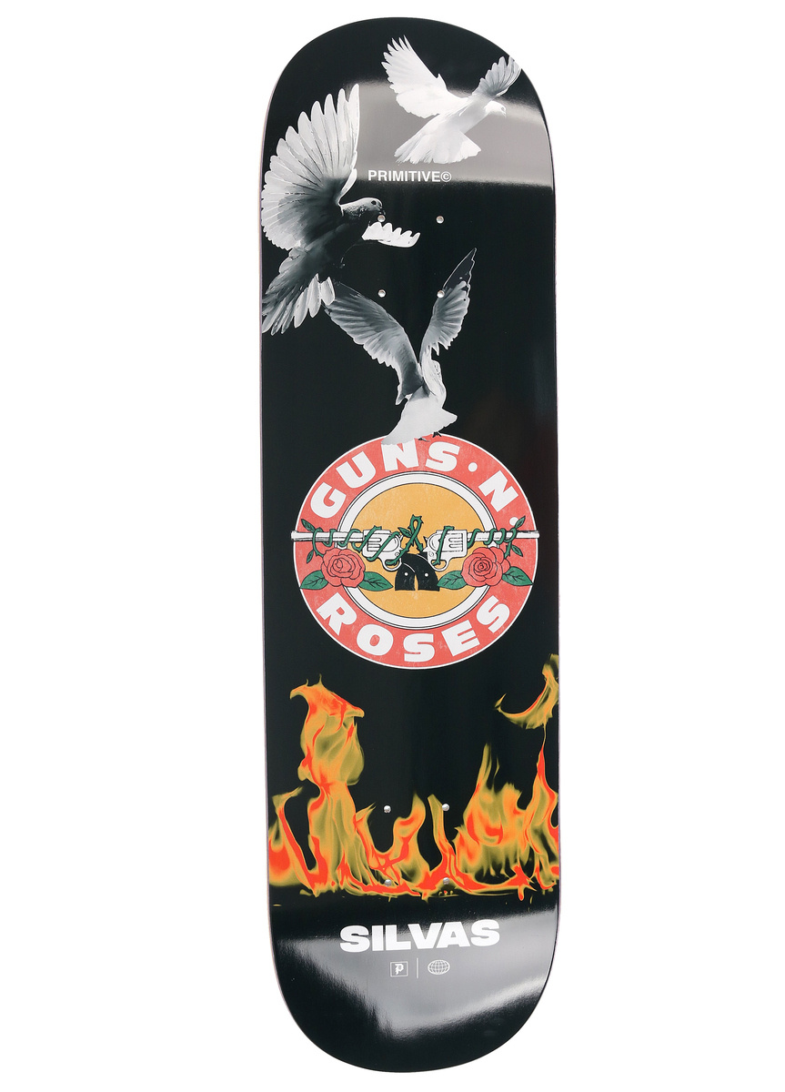 skateboard PRIMITIVE x GUNS N' ROSES - Silvas Next Door - blue