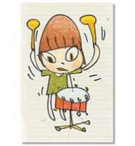 絶版 奈良美智 ダラス現代美術館限定ポスター Banging the Drum 奈良