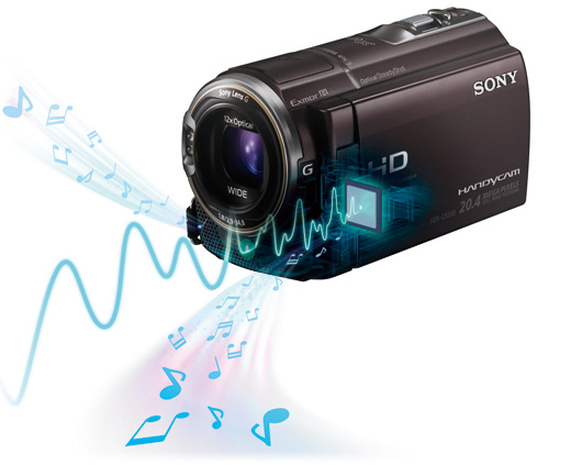 HDR-CX590V 特長 : 進んだ高音質機能 | デジタルビデオカメラ Handycam