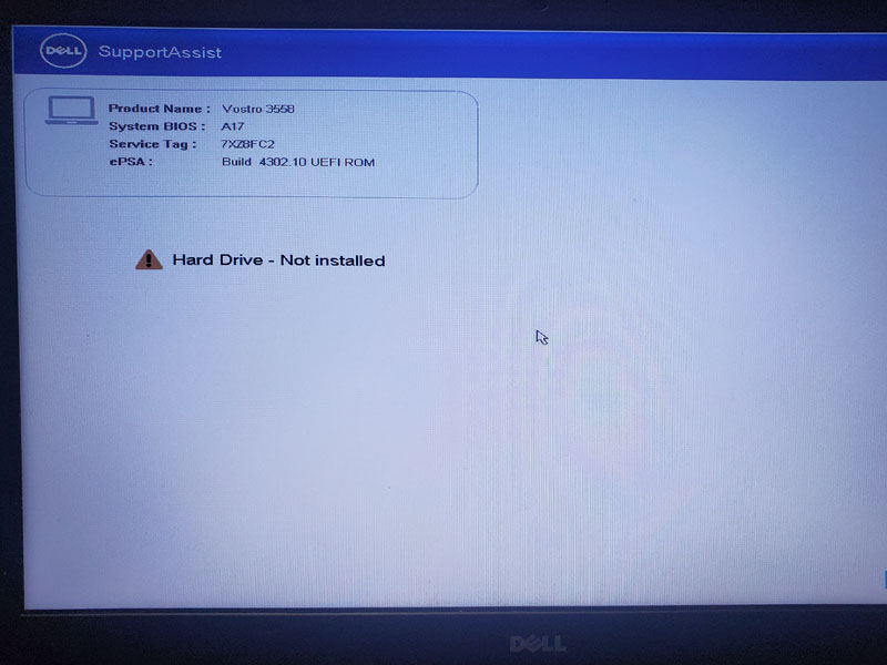 Dellのノートパソコン Vostro15 3558 の HDD が逝ったので SSD に換装