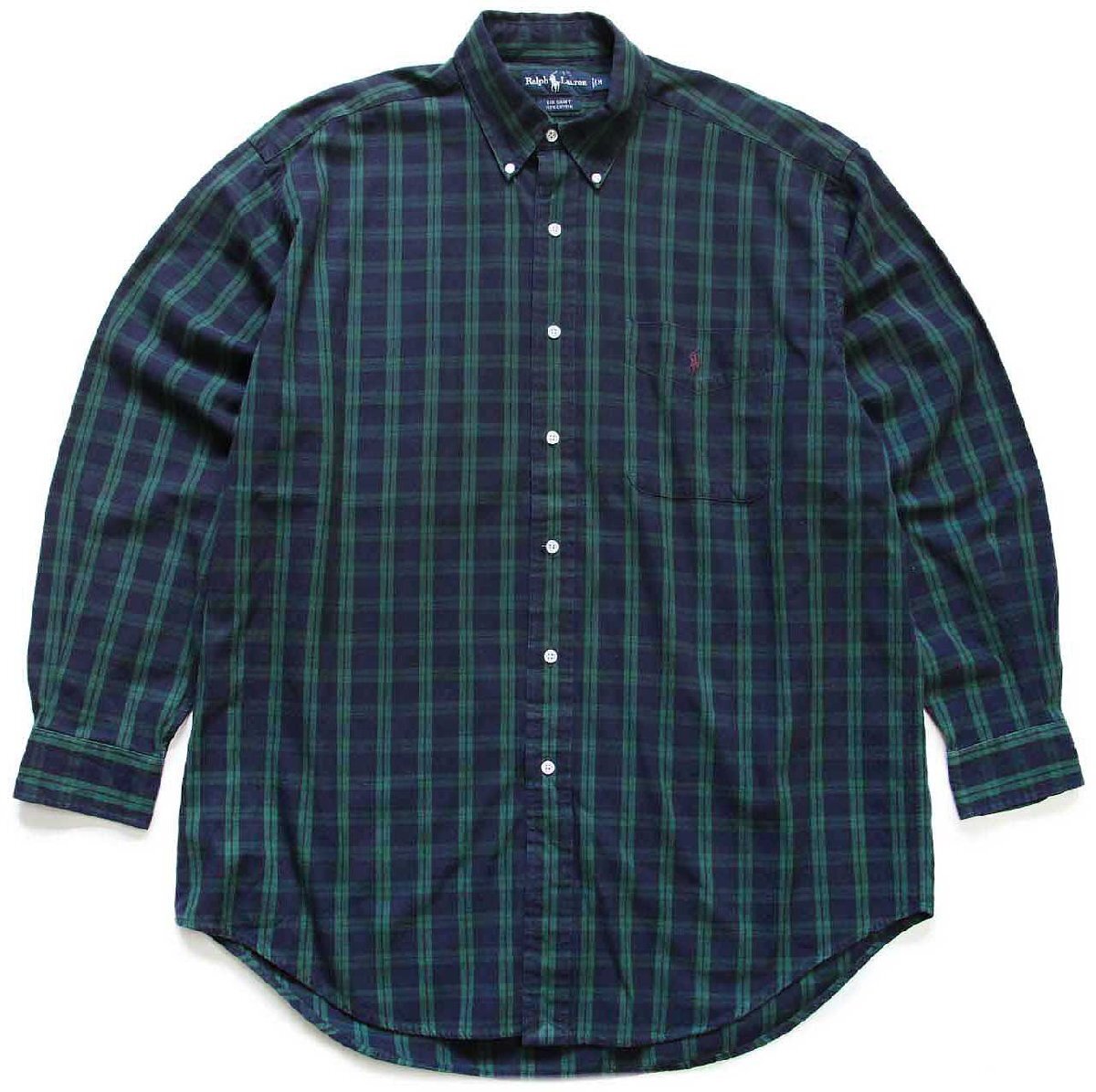 00s ラルフローレン BIG SHIRT ブラックウォッチ タータンチェック