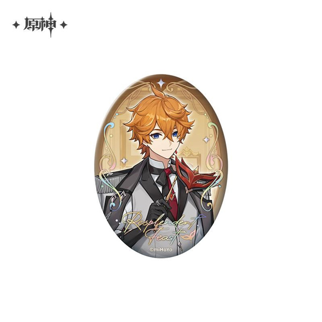 原神 燦夜華宴シリーズ タルタリヤ リフレクター缶バッジ：グッズ(輸入