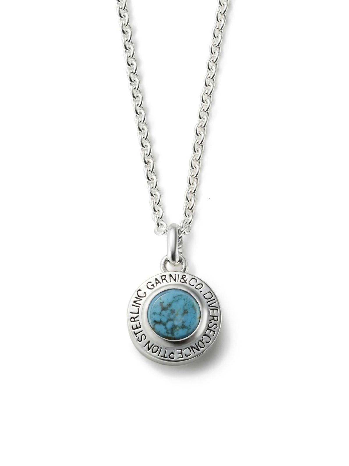 GARNI - 【取り寄せ】大 ターコイズネックレス / Round Stone Pendant