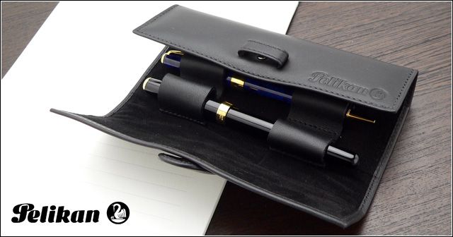 Pelikan ペリカン 本革 レザーケース FC-1 3本用 ブラック | ペンハウス