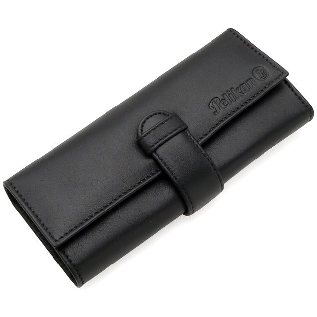 Pelikan ペリカン 本革 レザーケース FC-1 3本用 ブラック | ペンハウス