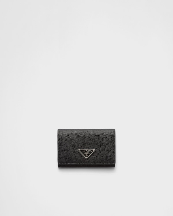 ブラック サフィアーノトライアングル カードケース | PRADA
