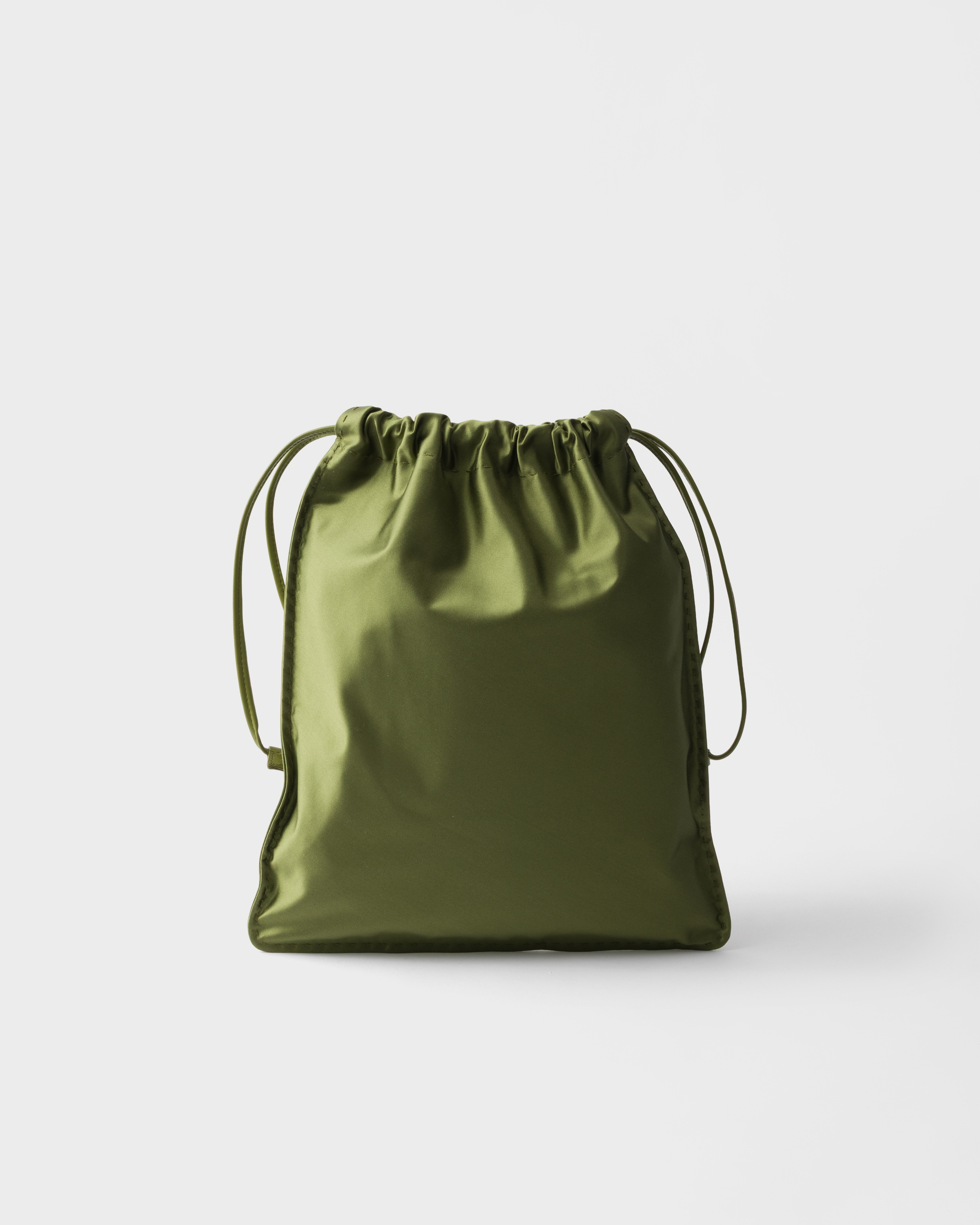 Ivy Green Prada Wish Silk Duchesse Pouch | PRADA