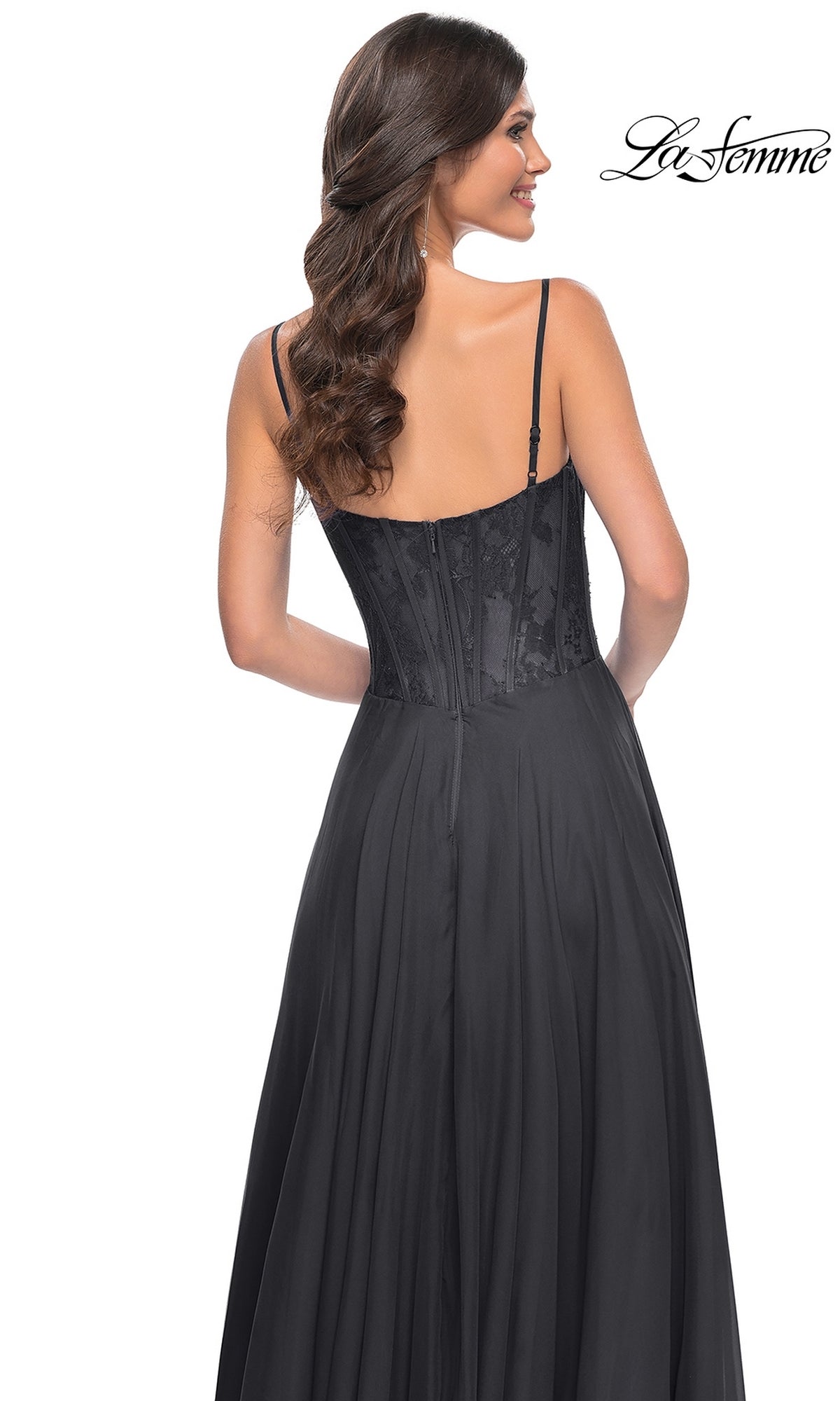 Long Sweetheart Prom Dress with A-Line Chiffon Skirt– PromGirl