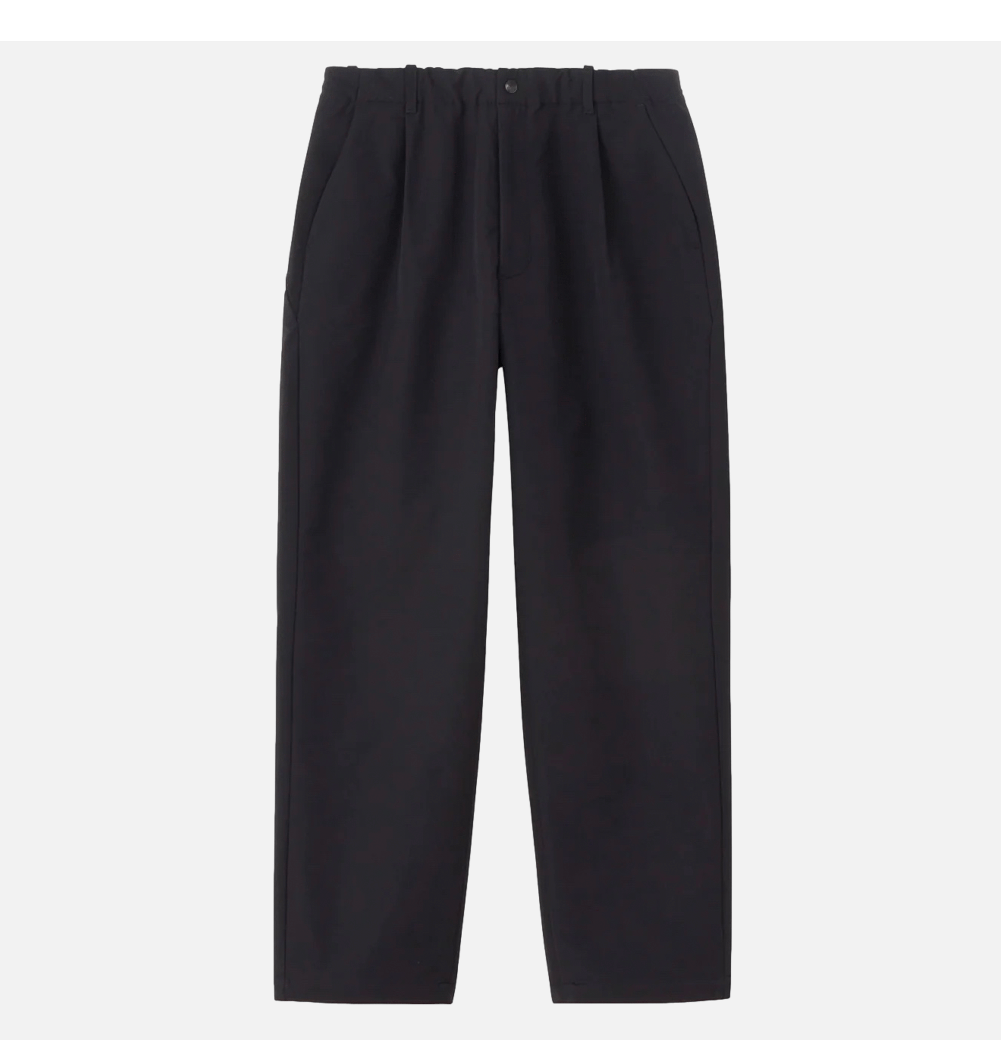 Goldwin | Brushed Back One Tuck Pant Black | Shop Royalcheese