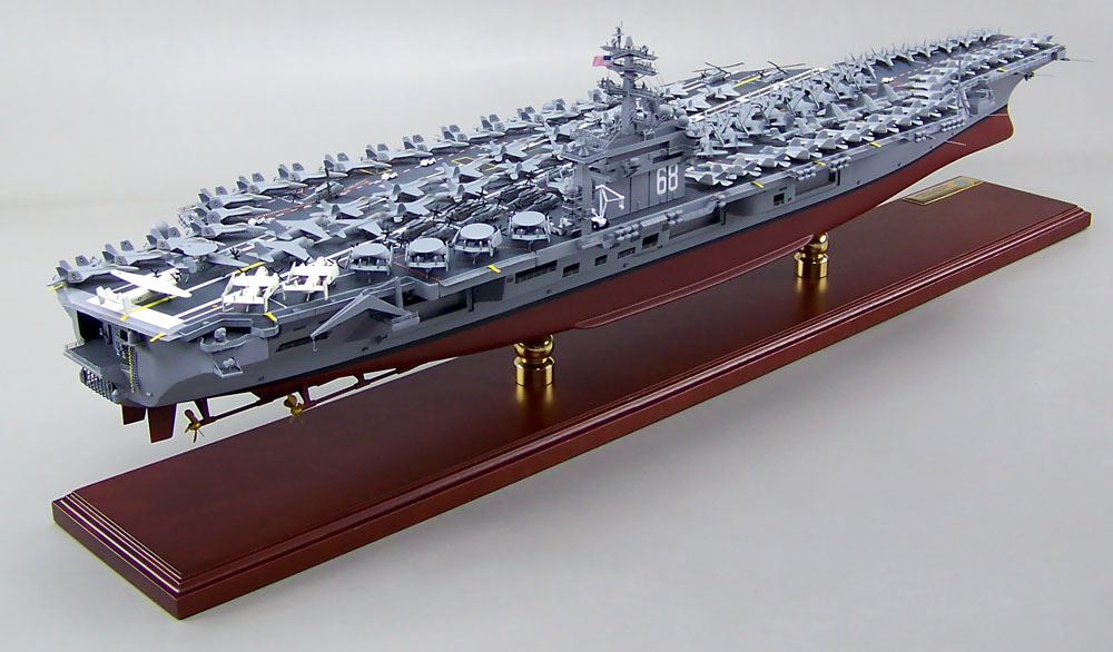 □米海軍ニミッツ級原子力空母精密模型完成品 木製ハンドメイド精密