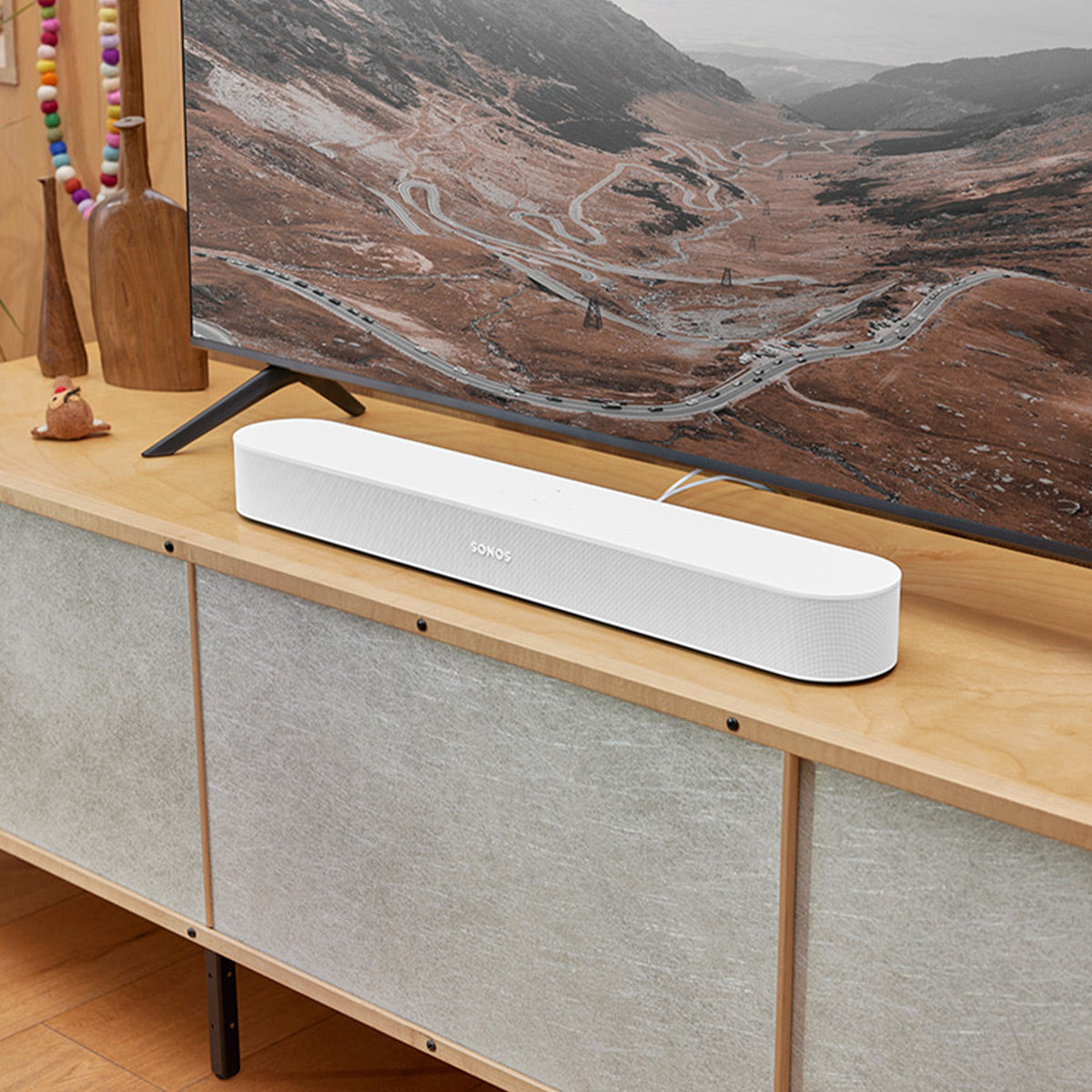 Sonos Beam Compact Smart Sound Bar with Dolby Atmos (Gen 2,White