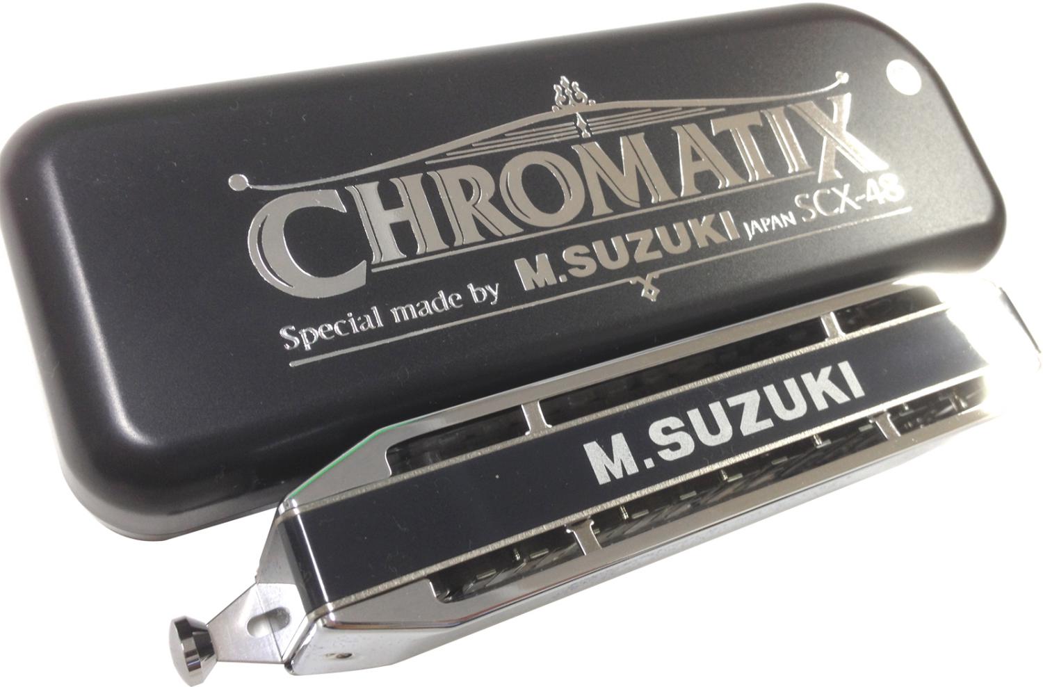 SUZUKI スズキ SCX-48 クロマチックハーモニカ 12穴 教本 初歩の初歩