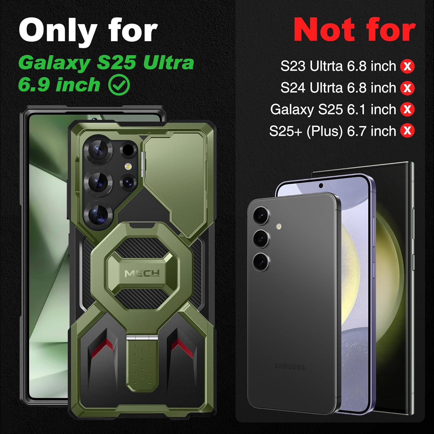 Samsung S25 Ultra Magnetic Case with Belt Clip