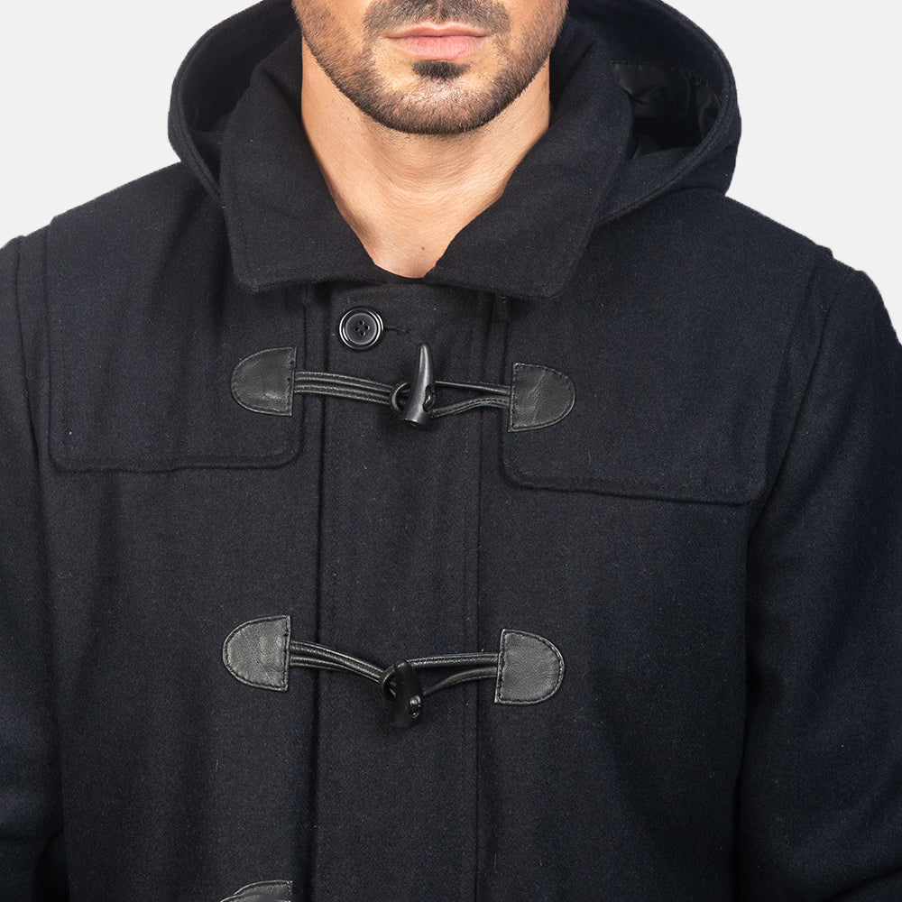Men's Drake Black Wool Duffle Coat – The Jacket Maker