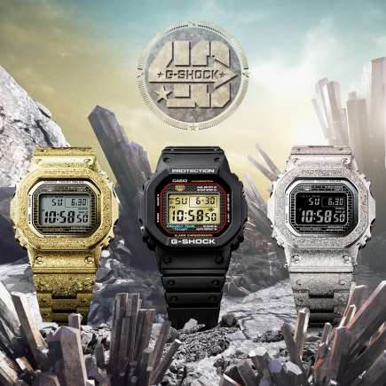 CASIO G-SHOCK デジタル腕時計 黒 40周年記念 マルチカラー ビッグバン